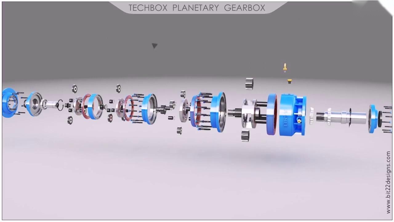 機械三維動畫制作--行星齒輪減速機3D動畫(三)